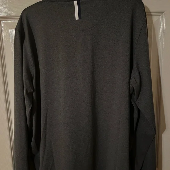 Rhoback Performance Heathered Mason Gray Quarter Zip Pullover - Picture 6 of 13